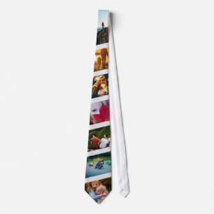Vorlagenrand für 7 Foto, grau Streifen, Krawatte 