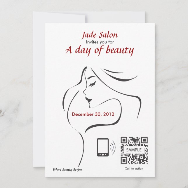 Vorlagensalon einladen einladung (Vorderseite)