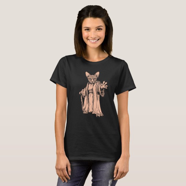 VorlagenSphynx Katze - dunkler T - Shirt für (Vorne ganz)
