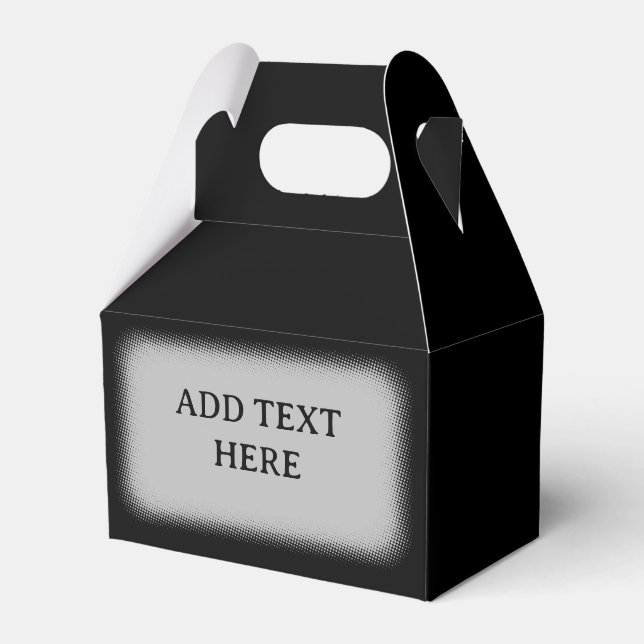 Vorlagenvorlage für transparentes Textfeld Geschenkschachtel (Vorderseite)