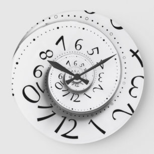 Vorlauf-Zeit-Spiralen-Uhr Große Wanduhr
