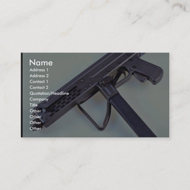 VorMaschinengewehr Italiener-Luigi Franchi 9mm Visitenkarte (Vorderseite)