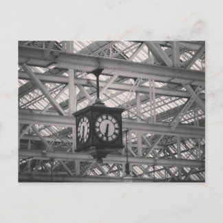 Vormittag am Glasgow-Hauptbahnhof Postkarte