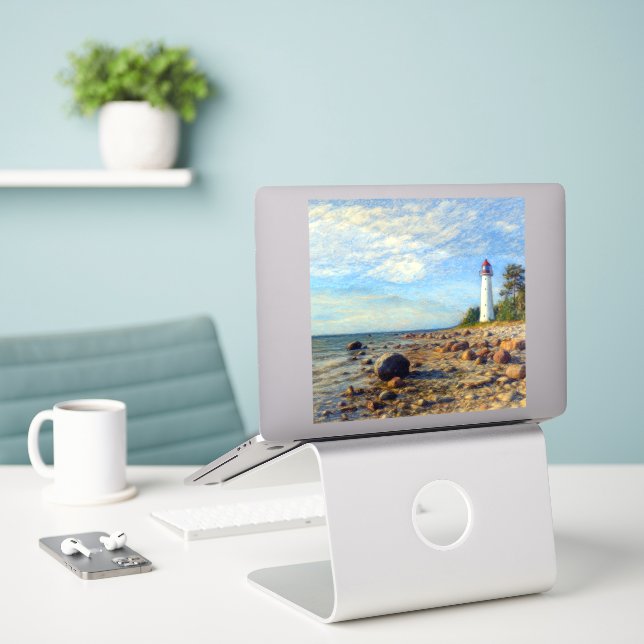 Vormsi Stillness Aufkleber (Laptop auf Schreibtisch)