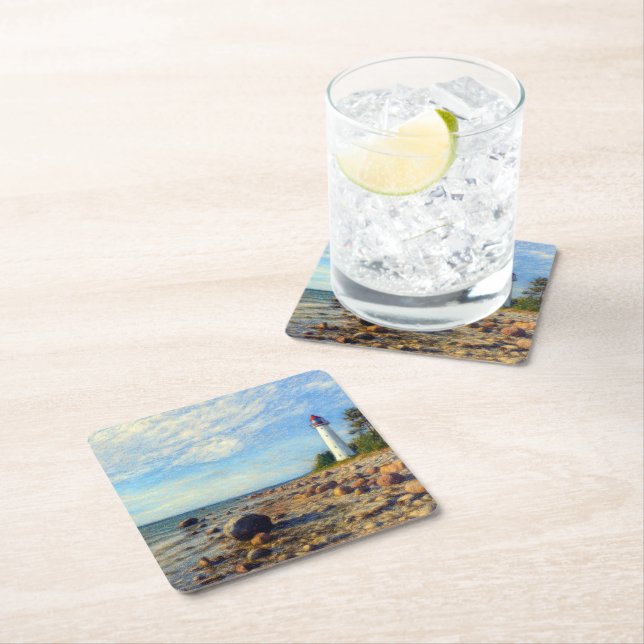 Vormsi Stillness Rechteckiger Pappuntersetzer (Vor Ort)