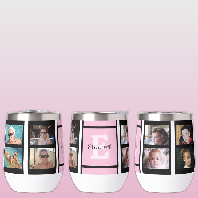 Vorname 8 Fotos rosa und schwarz hinzufügen (Von Creator hochgeladen)