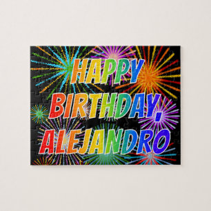 Vorname "ALEJANDRO", Fun "GLÜCK BIRTHDAY"