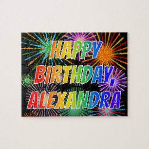 Vorname "ALEXANDRA", Fun "HAPPY BIRTHDAY"