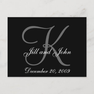 Vorname-Anfangsmonogramm-Save the Date Karte