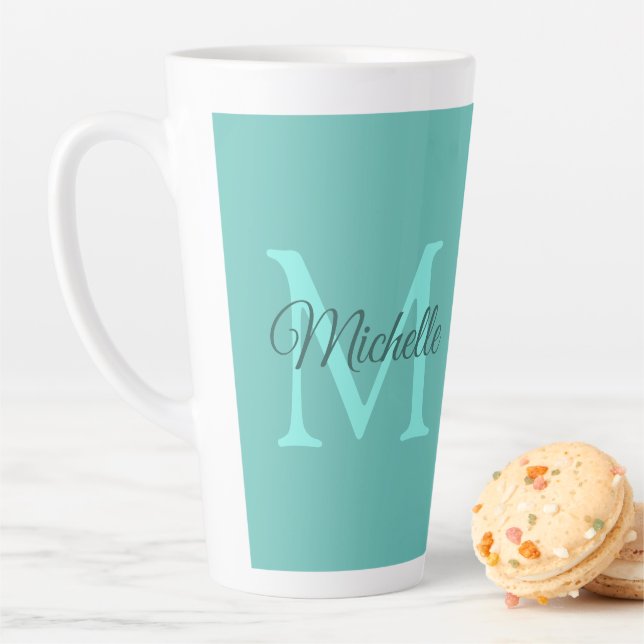 Vorname Bester großer Aquamariner Name für benutze Milchtasse (Beispiel)