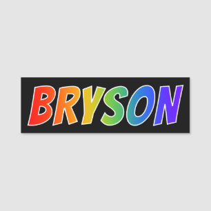 Vorname "BRYSON": Fun Rainbow Coloring Namensschild