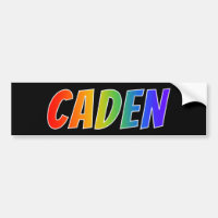 Vorname "CADEN": Fun Rainbow Coloring