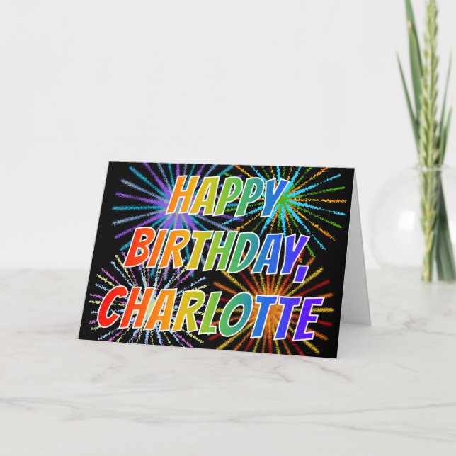 Vorname "CHARLOTTE" Spaß "ALLES GUTE ZUM Karte (Vorderseite)