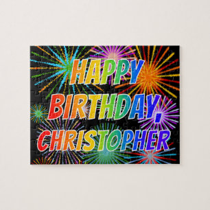 Vorname "CHRISTOPHER", Fun "HAPPY BIRTHDAY"