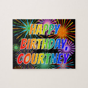 Vorname "COURTNEY", Fun "HAPPY BIRTHDAY"