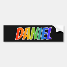 Vorname "DANIEL": Spaß-Regenbogen-Farbton Autoaufkleber