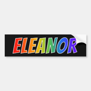 Vorname "ELEONOR": Spaß-Regenbogen-Farbton Autoaufkleber
