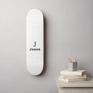 Vorname für Elegant Monogram Personalisiert Skateboard
