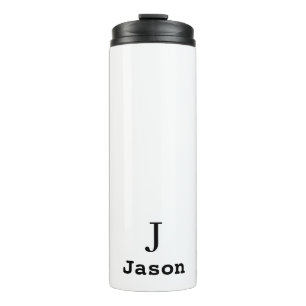 Vorname für Elegant Monogram Personalisiert Thermosbecher