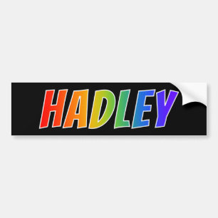 Vorname "HADLEY": Spaß-Regenbogen-Farbton Autoaufkleber
