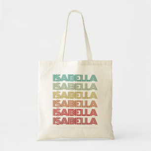 Vorname ISABELLA Girl Retro Personalisiert Groovy Tragetasche