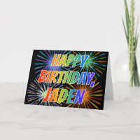 Vorname "JADEN" Fun "HAPPY BIRTHDAY"