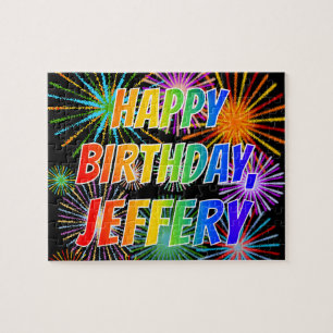 Vorname "JEFFERY", Fun "HAPPY BIRTHDAY"