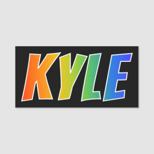 Vorname "KYLE": Spaß-Regenbogen-Farbton Namensschild