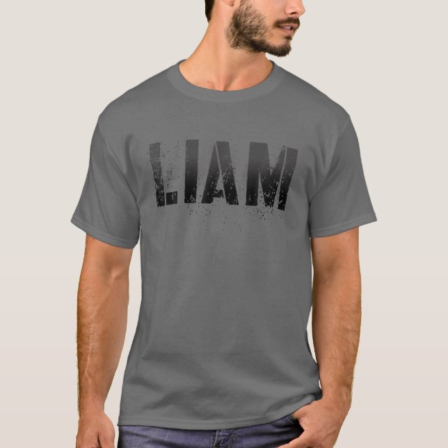 Vorname LIAM Boy Military Personalisiert Geburtsta T-Shirt (Vorderseite)