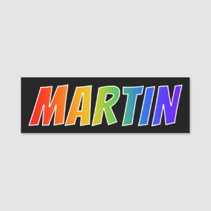 Vorname "MARTIN": Spaß-Regenbogen-Farbton Namensschild