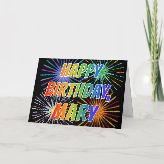 Vorname "MARY" Fun "HAPPY BIRTHDAY" Karte (Vorderseite)