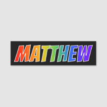 Vorname "MATTHEW": Fun Rainbow Coloring