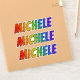 Vorname "MICHELE" mit/ Fun Rainbow Coloring Aufkleber (Notizbuch)