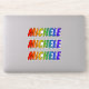 Vorname "MICHELE" mit/ Fun Rainbow Coloring Aufkleber (Computer)