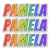 Vorname "PAMELA" mit/ Fun Rainbow Coloring