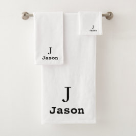 Vorname Personalisiert Badhandtuch Set
