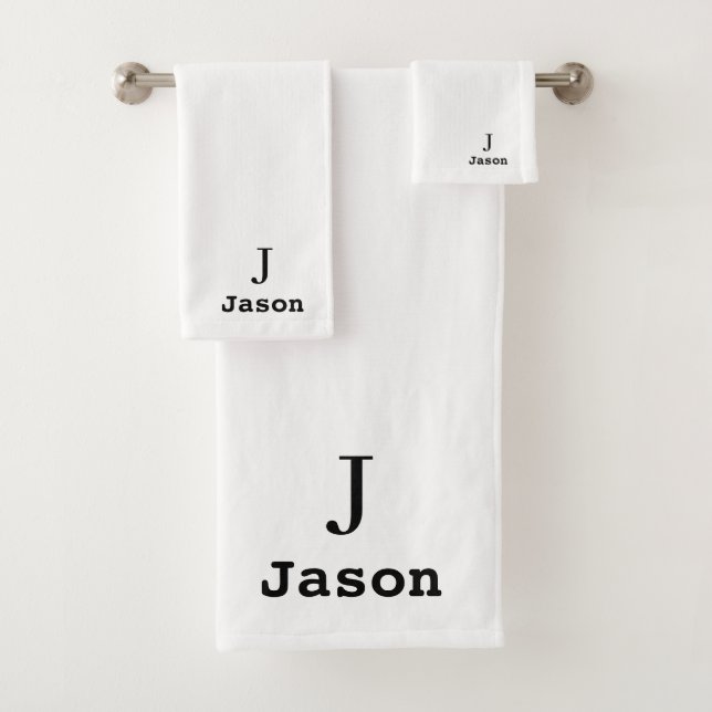 Vorname Personalisiert Badhandtuch Set (Insitu)