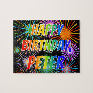 Vorname "PETER", Fun "HAPPY BIRTHDAY"