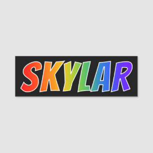 Vorname "SKYLAR": Fun Rainbow Coloring Namensschild