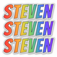 Vorname "STEVEN" mit/ Fun Rainbow Coloring