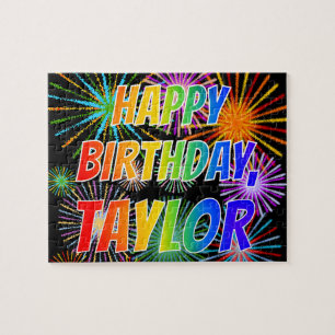 Vorname "TAYLOR", Fun "HAPPY BIRTHDAY"
