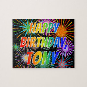Vorname "TONY", Spaß "HAPPY BIRTHDAY"