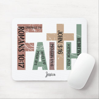 Vorname | Typografie der Niedlichen bunten Bibelve Mousepad
