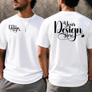 Vorne & Hinten Logo Personalisierte Geschäftsverma T-Shirt