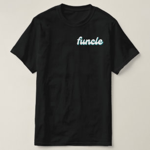 Vorne und Hinten FUNCLE lustiger Onkel Retro Vinta T-Shirt