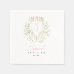 Vornehme Crest-Baby-Shower-Einladung Serviette