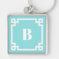 Vornehme griechische Schlüsselrand-Monogramm-Kette