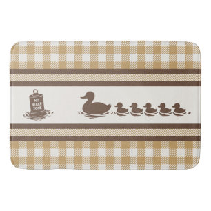 Vornehme Jungen Ente & Gingham- Schokoladenbraun K Badematte