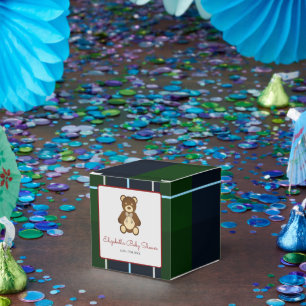 Vornehme Karo-Teddybär-Baby-Party Geschenkschachtel