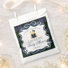 Vornehme Kokette Bär Plaid Baby Shower Dessert Geschenktütchen